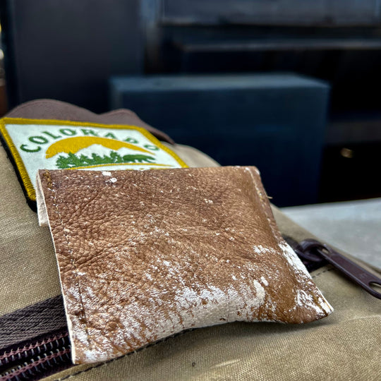 Handmade Vintage Cow Leather Spice Pouch / Hiking / Bushcraft / Camping / Survival (Includes Bottles)