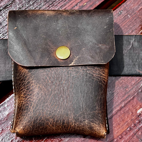 Bushcraft Utility Tin Leather Belt Pouch