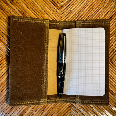 Handmade Bushcraft Field Note Waxed Canvas Notebook Diary (Various Colors)