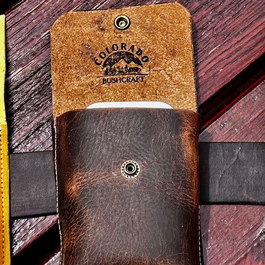 Bushcraft Utility Tin Leather Belt Pouch