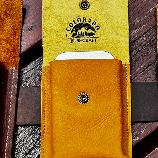 Bushcraft Utility Tin Leather Belt Pouch