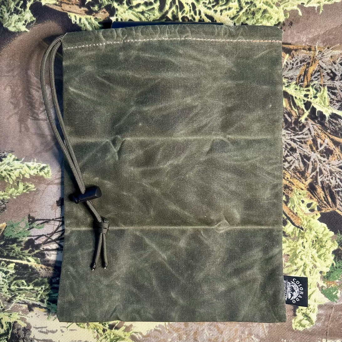 Waxed Canvas Bushcraft Foraging/Dump Pouch - Grommet's Leathercraft