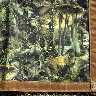 Extra Large Waxed Canvas and 600D Cordura Fishoflauge Lined Bushcraft Ground Cloth