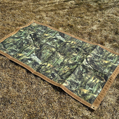 Extra Large Waxed Canvas and 600D Cordura Fishoflauge Lined Bushcraft Ground Cloth
