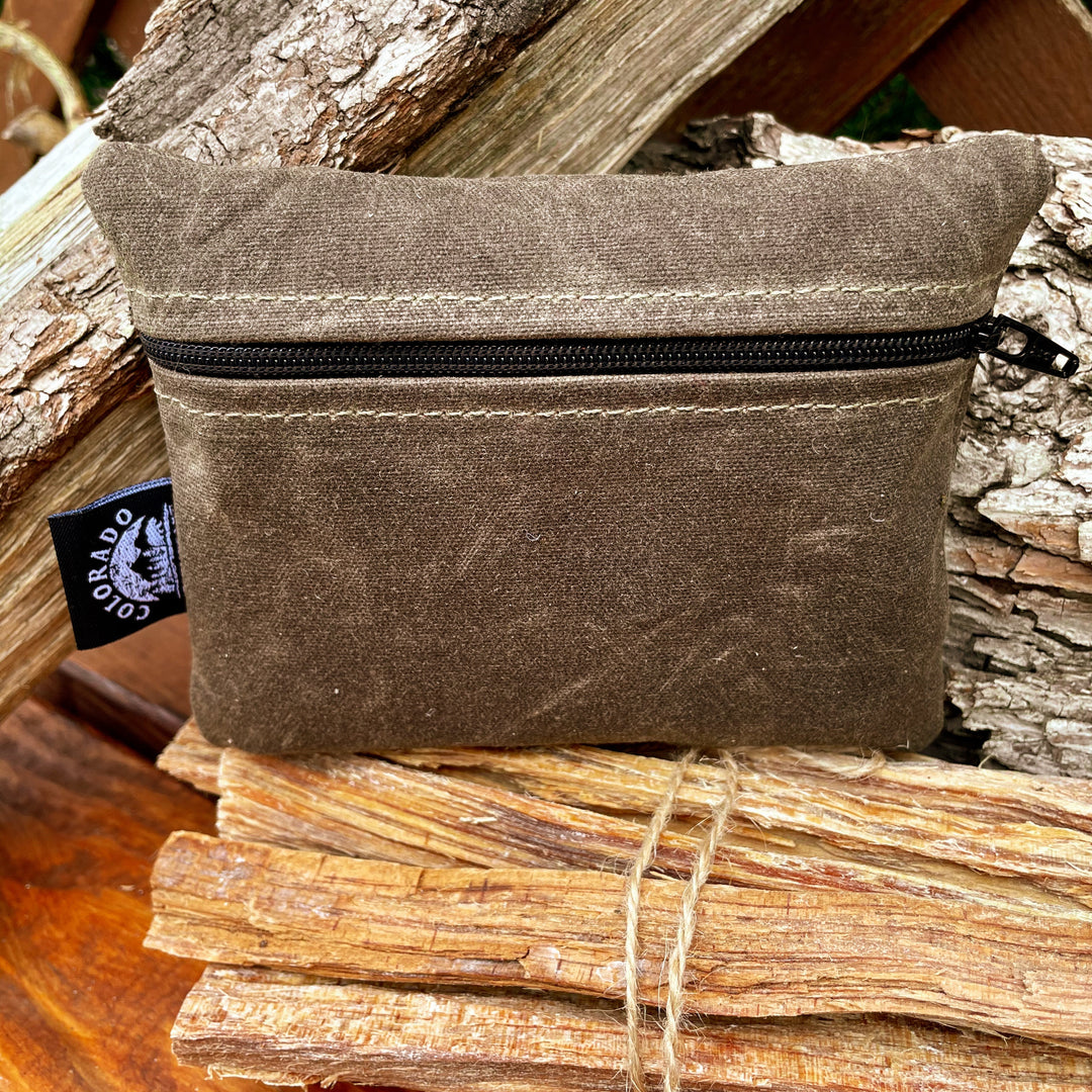 Waxed Canvas Traditional EDC Pocket Pouch Bushcraft Survival Camping Possibles Dopp Grooming (Various Colors)