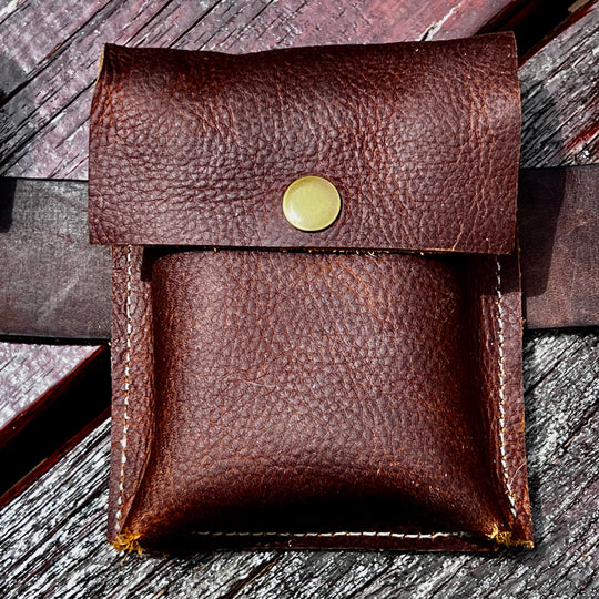 Bushcraft Utility Tin Leather Belt Pouch