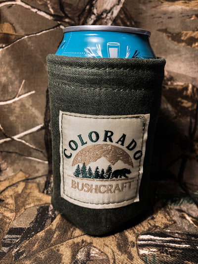 Bushcraft Waxed Canvas Can Cosy Cooler Coozie Cozy Insulated (Various Colors) - Colorado Bushcraft